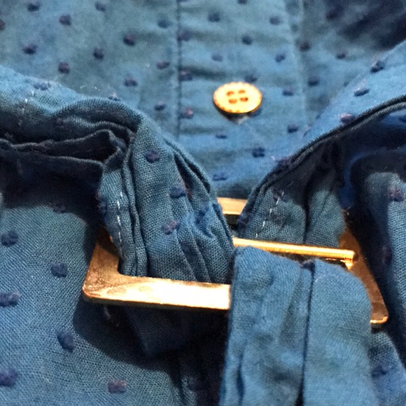 Blue blouse with belt - Picture 2 of 4